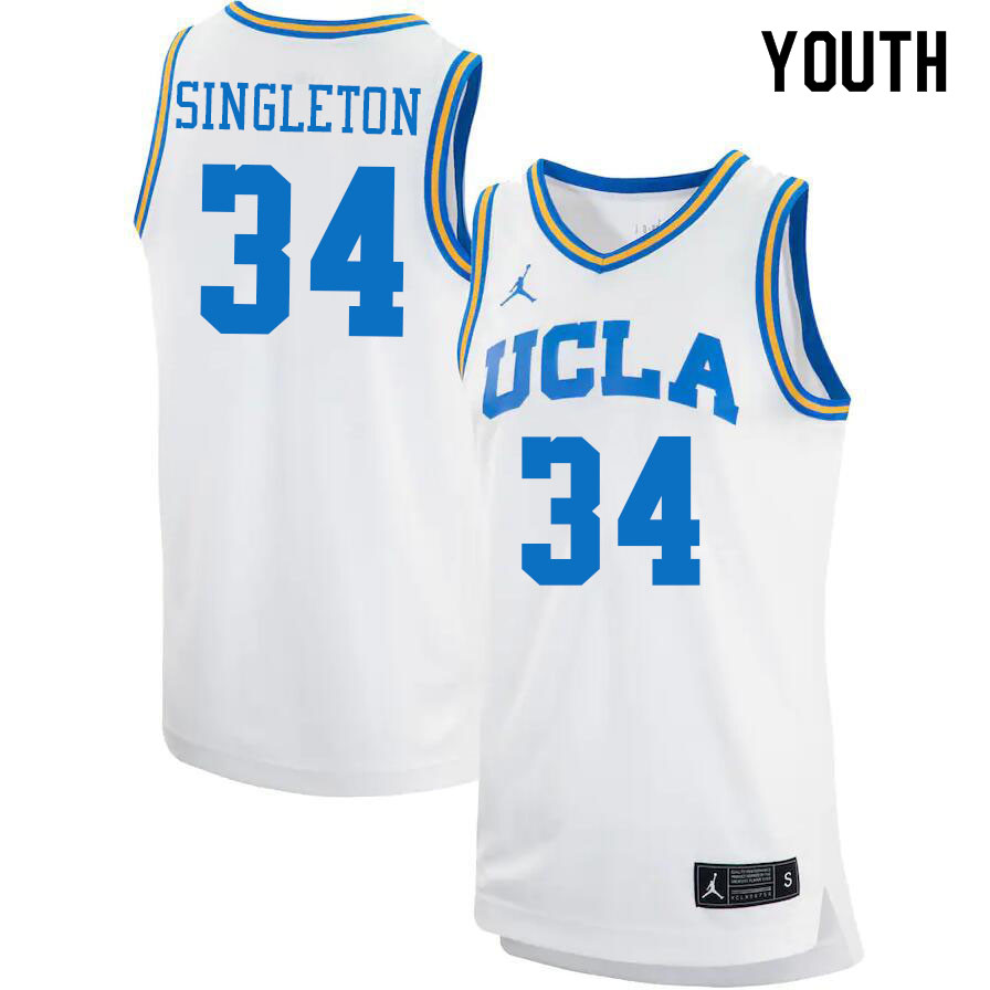 Jordan Brand Youth #34 David Singleton UCLA Bruins College Jerseys Sale-White